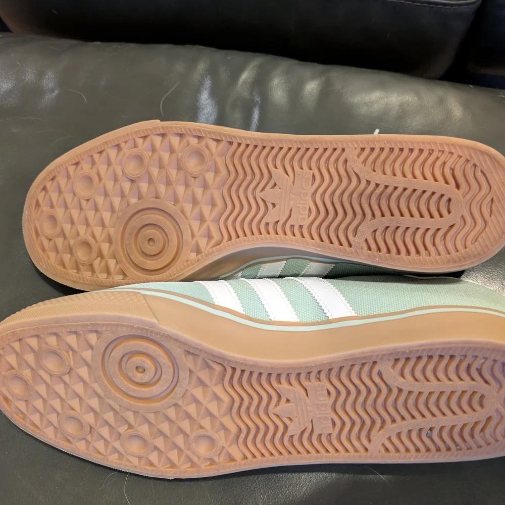 Adidas Men's Mint Green Sneakers with White Stripes - Picture 6 of 9